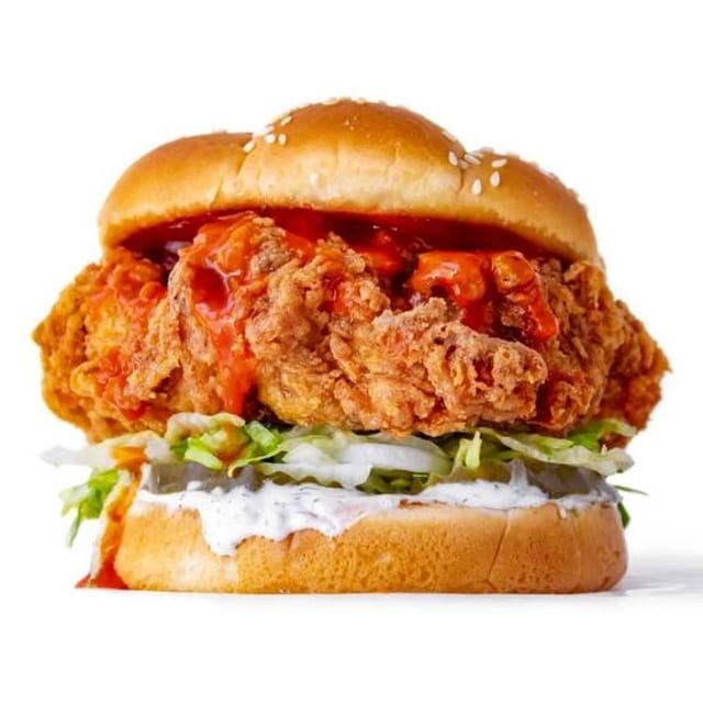 Buffalo Chicken Ranch Burger.